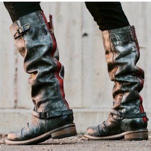 Freebird by Steven Roadie Black Distressed Boots